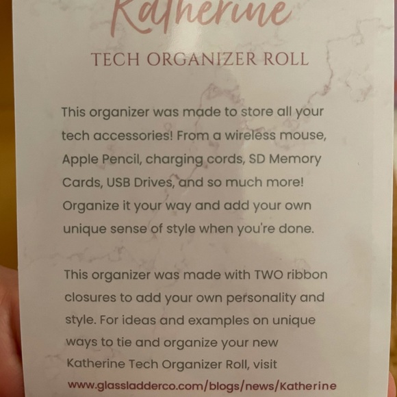 Vegan Leather Tech Organizer Roll by Glass Ladder - Picture 11 of 12